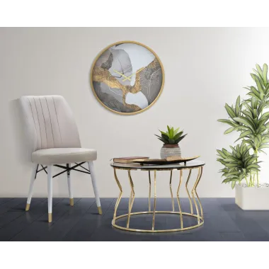 Krzesło BELLA Kremowe Zestaw 2 szt. 50x49x92,5 cm